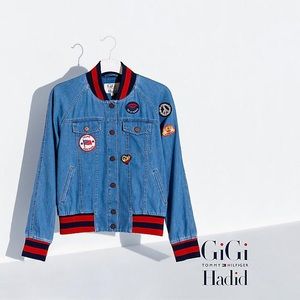 Tommy hilfiger x Gigi Hadid denim bomber jacket